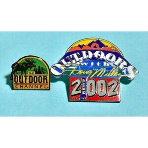 2 Media Pins The Outdoor Channel & 2002 Outdoors w/ Doug Miller